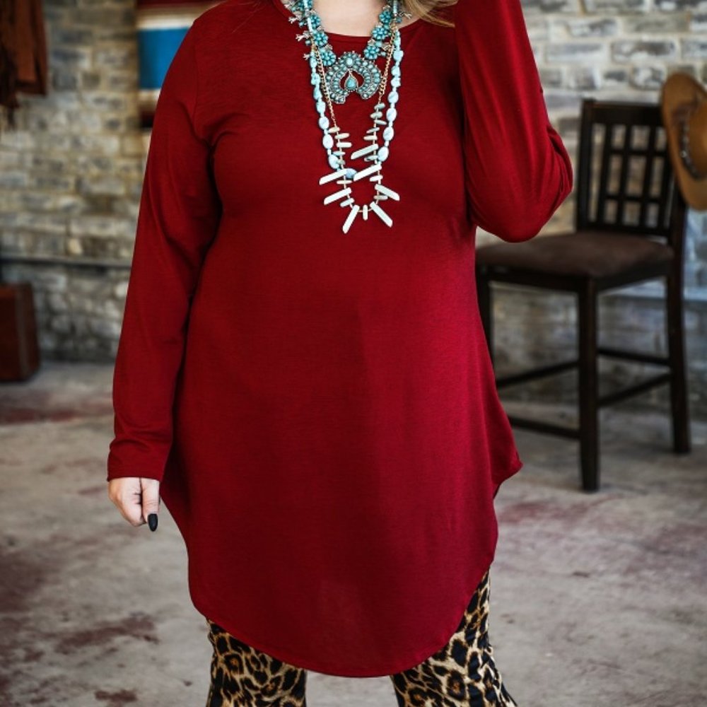 Long Burgandy Shirt